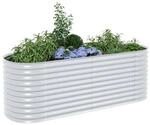 Garten-Hochbeet silber Stahl B/H/L: ca. 80x81x240 cm