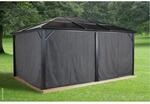 Sojag Pavillon-Vorhang-Set Meridien grau Polyester