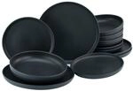 CreaTable Tafelservice Uno schwarz Steinzeug 12 tlg.