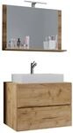 Waschplatz 3tlg-Lendas wei&szlig; Eiche Honig Nachbildung B/H/T: ca. 80x52x52 cm