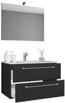Waschplatz 3tlg-Badinos wei&szlig; schwarz B/H/T: ca. 60x50x46 cm