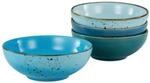 CreaTable Schalen-Set Nature Collection Aqua blau Steinzeug 4 tlg.