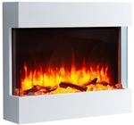 Balderia Wandkamin Elektrischer-Kamin Alva wei&szlig; MDF B/H/T: ca. 63,4x72,6x20 cm