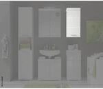 Badh&auml;ngeschrank Amanda wei&szlig; wei&szlig; Hochglanz B/H/T: ca. 37x77x23 cm