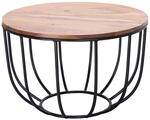 Couchtisch natur schwarz lackiert B/H/T: ca. 60x39x60 cm