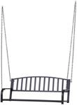 Outsunny H&auml;ngebank schwarz Metall B/H/T/L: ca. 60x53x63x127 cm