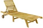 VCM Sonnenliege braun Holz B/H/L: ca. 57x34x200 cm