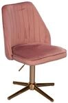 Drehstuhl rosa gold Stoff Eisen