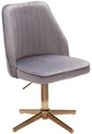 Drehstuhl grau gold Stoff Eisen