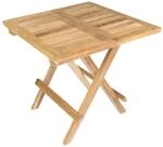 VCM Gartentisch braun Holz B/H/L: ca. 50x50x50 cm