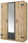 Kleiderschrank Cork Eiche Nachbildung Graphit B/H/T: ca. 135x199x58 cm
