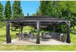 Sojag Pavillon Messina anthrazit Aluminium B/H/L: ca. 363x307x598 cm