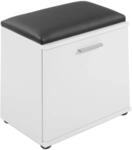 Sitzbank JAKOB wei&szlig; schwarz B/H/T: ca. 48,5x49x30 cm