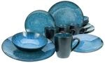 CreaTable Kombiservice Capri blau Keramik 16 tlg.