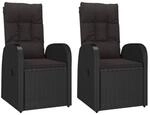 vidaXL Gartensessel schwarz Kunststoff B/H/L: ca. 73x105x57 cm