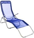 VCM Gartenliege blau Stahl B/H/L: ca. 48x100x160 cm
