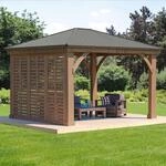 Westmann Seitenwand f&uuml;r Pavillon Devon natur Holz B/H/T: ca. 322,6x226,7x7,6 cm