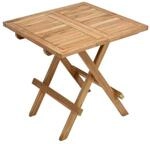 VCM Balkontisch braun Teakholz B/H/T: ca. 50x58x7 cm