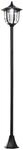 Gartenlaterne mit LED schwarz Kunststoff Edelstahl H/D: ca. 177x27 cm