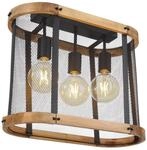 GLOBO Deckenleuchte 15661D Jeanie schwarz dunkelbraun Metall Holz B/H/T: ca. 45x38x20