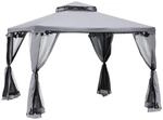 Outsunny Pavillon hellgrau Metall B/H/L: ca. 294x265x294 cm
