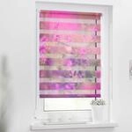 LICHTBLICK Doppelrollo Duo Blumenwiese violett B/L: ca. 100x150 cm
