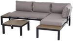 Outsunny Gartengarnitur grau Aluminium B/H/L: ca. 164x69x74 cm