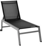 Outsunny Gartenliege schwarz Aluminium B/H/L: ca. 65x102x169 cm