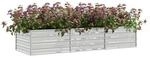 Garten-Hochbeet silber Stahl B/H/L: ca. 80x45x240 cm