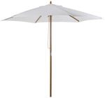 Outsunny Sonnenschirm creme Bambus H/D: ca. 230x250 cm