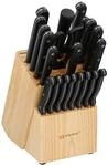 alpina Messerblock schwarz Holz 22 tlg.