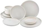 CreaTable Tafelservice Uno offwhite Steinzeug 12 tlg.