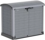 VCM M&uuml;lltonnenbox 2er StoreAway grau Kunststoff B/H/L: ca. 145x125x83 cm