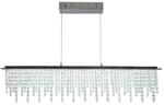 N&auml;ve Leuchten LED Pendelleuchte Chrom klar Metall Glas B/H/T: ca. 120x150x12 cm null