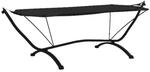 vidaXL Loungebett schwarz Stahl B/H/L: ca. 114x171x274 cm