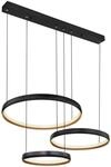 GLOBO Pendelleuchte 67193-55H Halli gold Opal schwarz Acryl Metall B/H/L: ca.