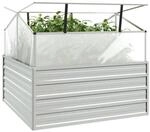 Garten-Hochbeet silber Stahl B/H/L: ca. 100x85x100 cm