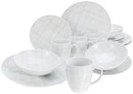 CreaTable Kombiservice Home Shabby Chic wei&szlig; Porzellan 16 tlg.