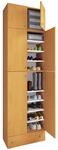 Schuhschrank Lona buche Nachbildung wei&szlig; B/H/T: ca. 70x240x39 cm