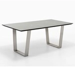 Niehoff Noah Tisch 160cm, Trapezkufe, Tischplatte HPL Beton-Design
