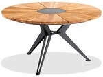 Niehoff Nexor Gartentisch 140cm, Stern-Gestell, Teak ge&ouml;lt