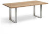Niehoff Noah Tisch 160cm, Profilkufe, Tischplatte Teak-gebürstet