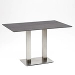 Niehoff Bistro Tisch rechteckig 140x95cm, HPL Beton-Design