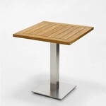 Niehoff Bistro Tisch quadratisch 81x81cm, Teak ge&ouml;lt