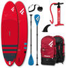Fanatic SUP Set Fly Air red Board, Pure Paddel und Leash 22, Board Maße: 10'4''