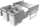 Naber Abfallsammler Cox&reg; Base 360 K/600-3 ohne Biodeckel H 360 mm hellgrau,...