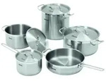 Bartscher Kochtopf-Set T4P1, 4 T&ouml;pfe mit Deckel und 1 Pfanne, Kaltgriffe, A130442
