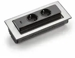 Schulte Evoline&reg; BackFlip-USB mit Schukosteckdosen 8031151