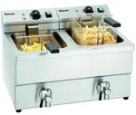 Bartscher Doppel Fritteuse IMBISS II mit Fettablasshahn, 8 Liter A150407