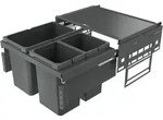 Naber Abfallsammler Cox&reg; Base 360 S/600-3, anthrazit, H 360mm ohne Biodeckel...